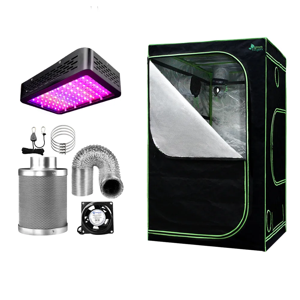 1000W LED Full Spectrum Grow Tent Kit, 6" Vent Fan | Greenfingers