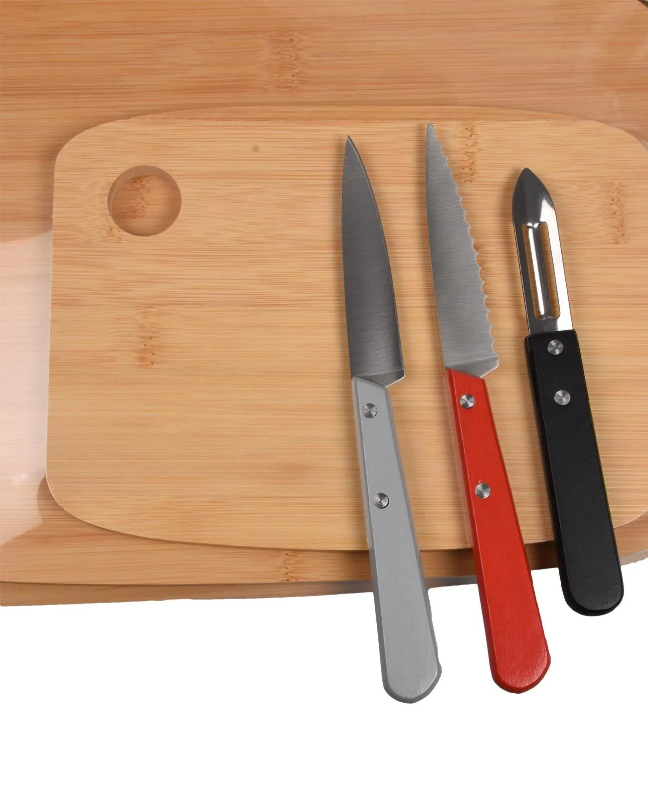 4 Piece Stainless Steel Knife Set with Beechwood Handles