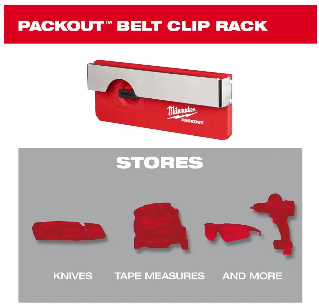 48-22-8344 Milwaukee PACKOUT Belt Clip Rack Tool Holder