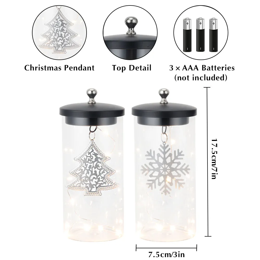 7" H Set of 2 Christmas Pendant Decorative Lamp