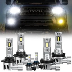 9005 LED Headlight Bulbs & Fog Light Bulbs Combor Package for 2006-2009 Toyota 4Runner