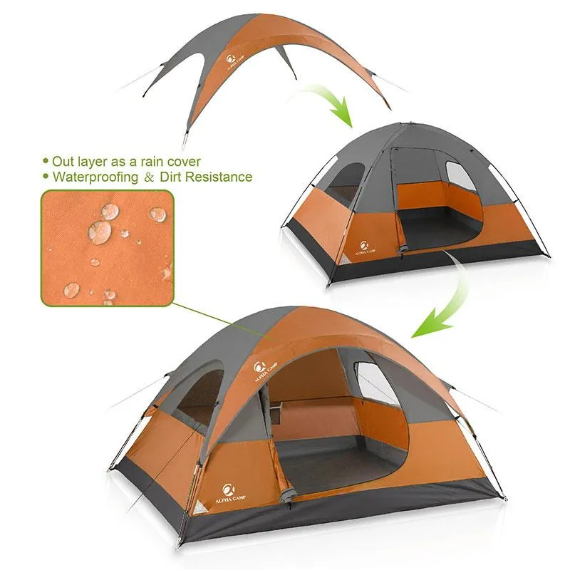 ALPHA CAMP 3 Person Backpacking Camping Tent