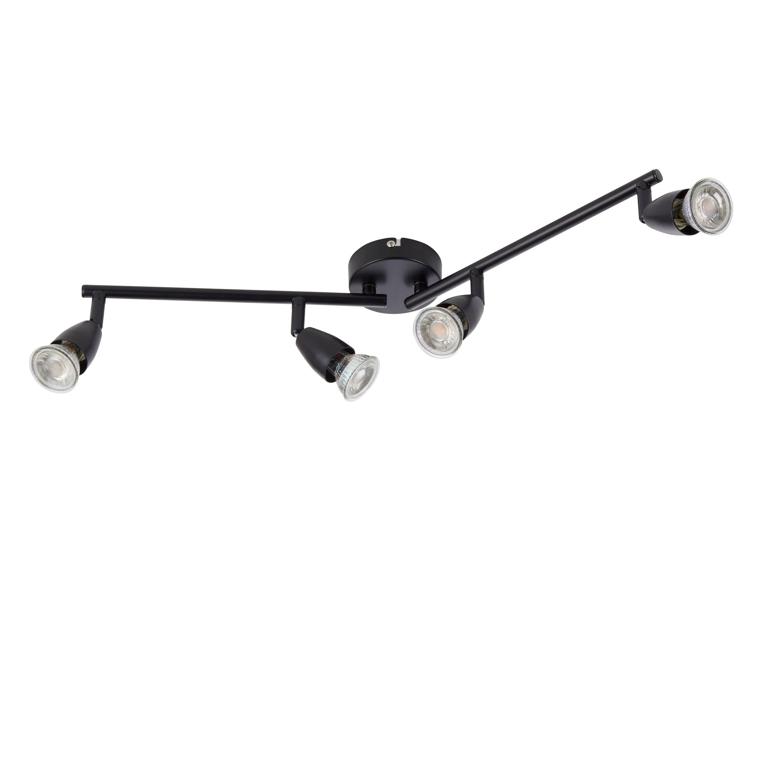 Amalfi 4 Light Black Bar Spotlight 35W - Adjustable