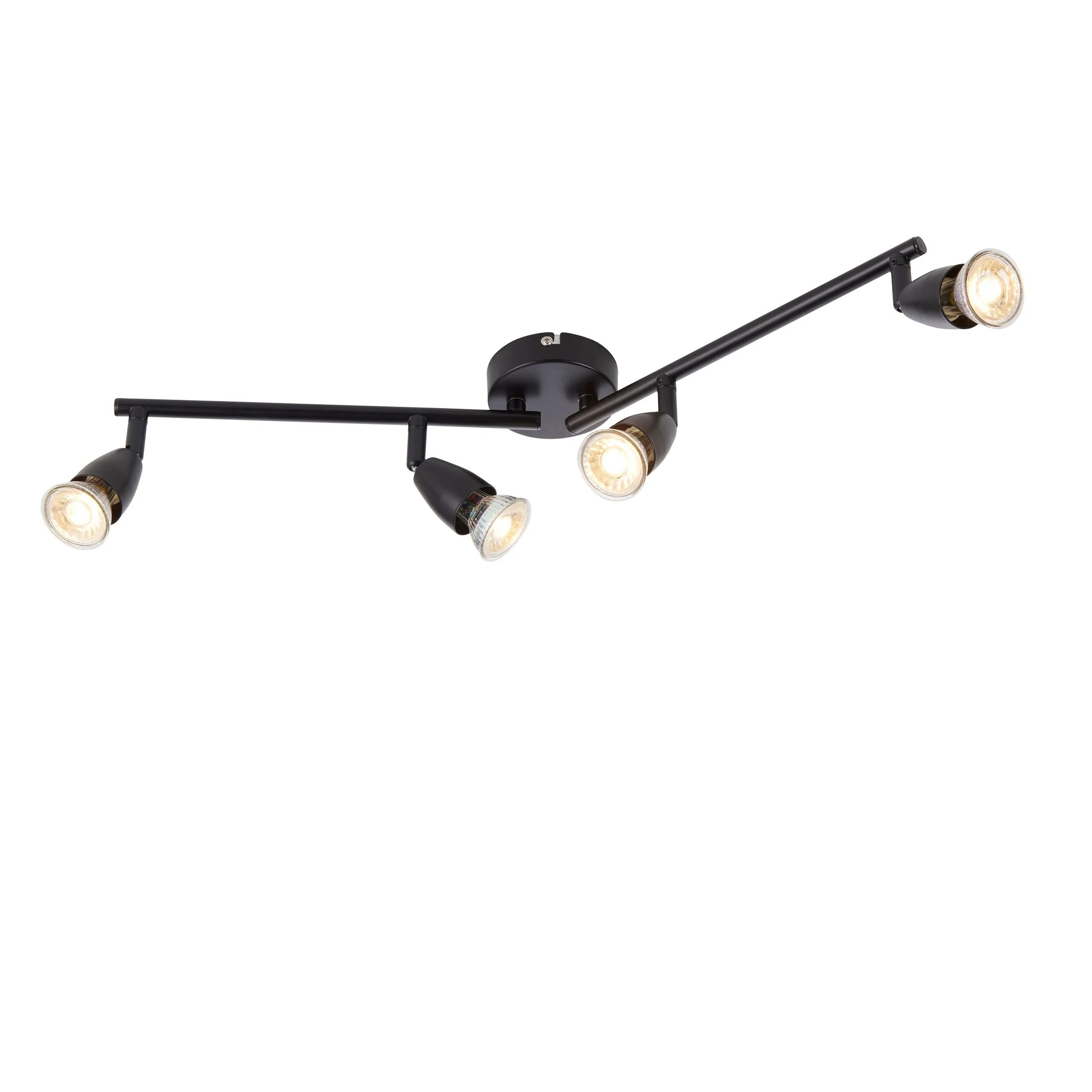 Amalfi 4 Light Black Bar Spotlight 35W - Adjustable