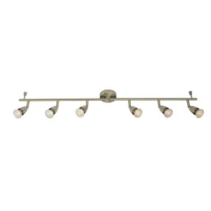 Amalfi 6 Light NIckel Bar Spotlight 35W