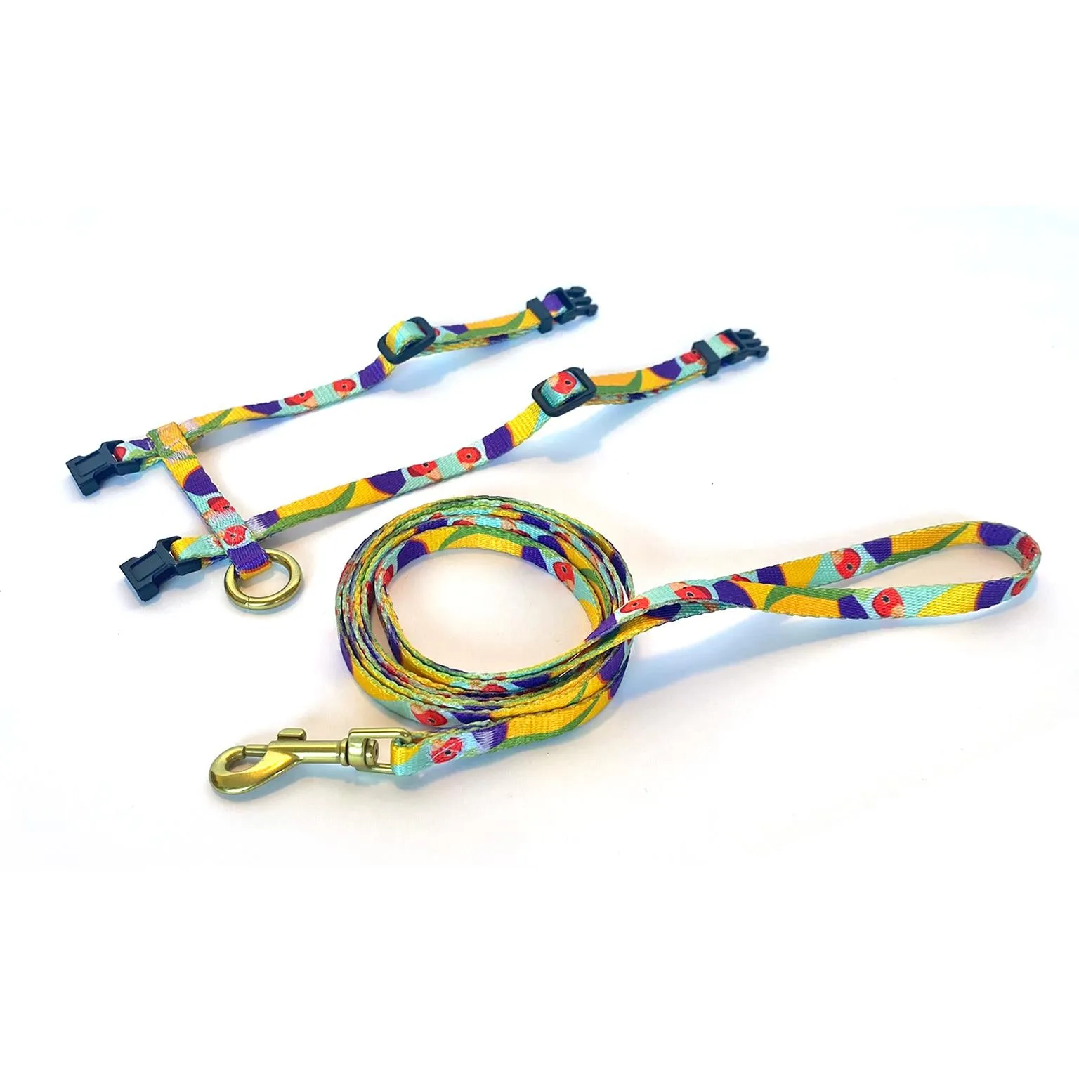 Anipal Gigi the Gouldian Finch Recycled Cat Harness and Lead Extra Small***