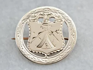 Antique Rose Gold Camping Medallion