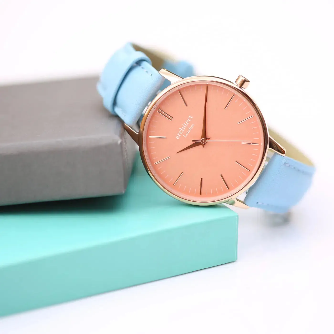 Architēct Coral Personalised Ladies Watch - Light Blue