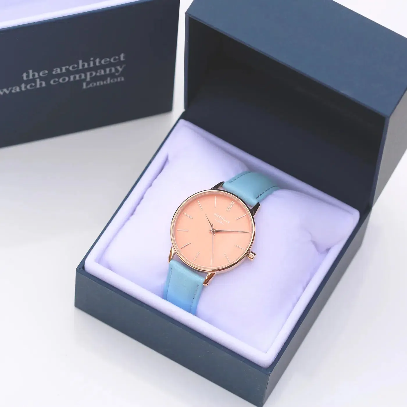 Architēct Coral Personalised Ladies Watch - Light Blue