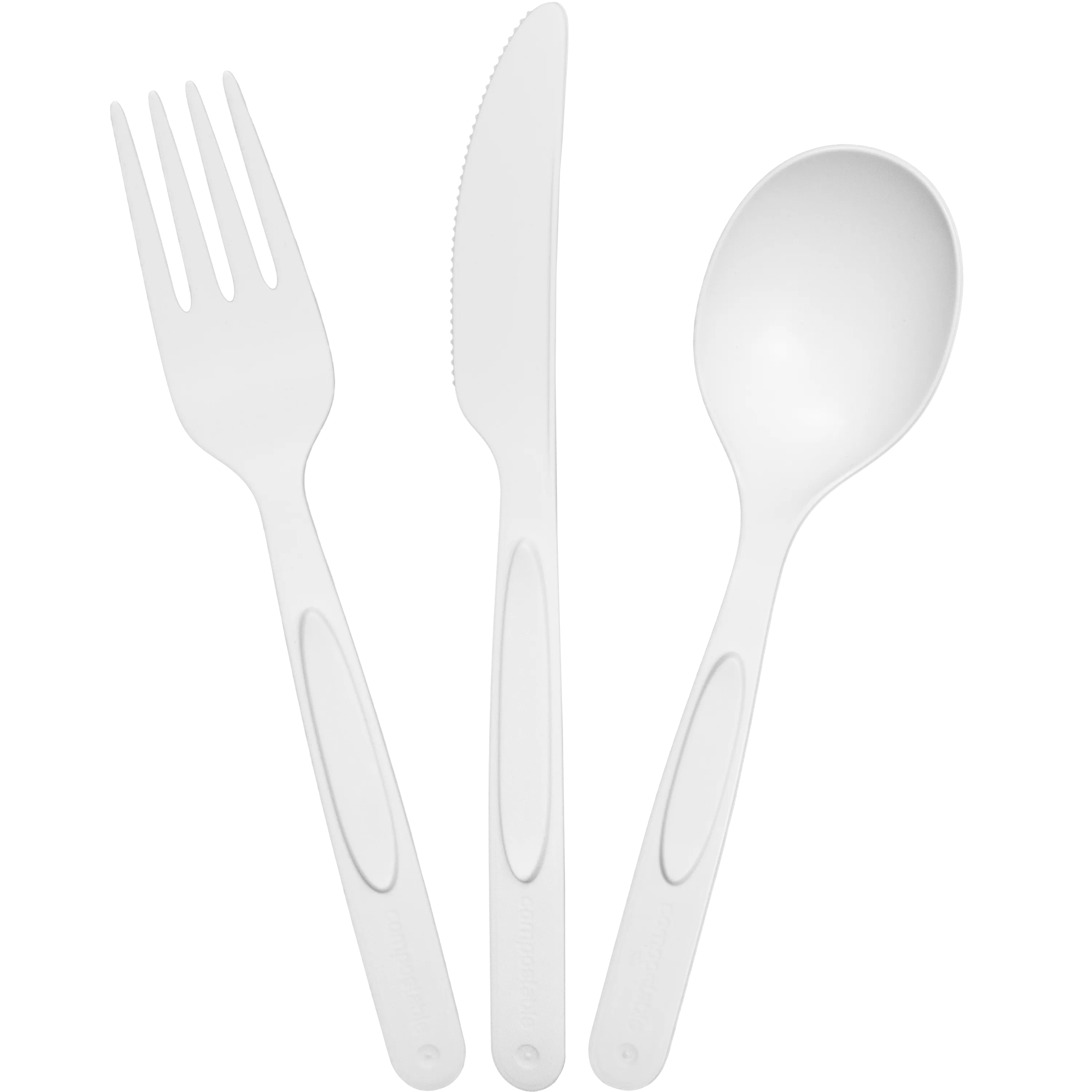 beyondGREEN Plant-Based Disposable Cutlery Utensils – 70 Spoons, 70 Forks, 70 Knives (210 total) - Unwrapped