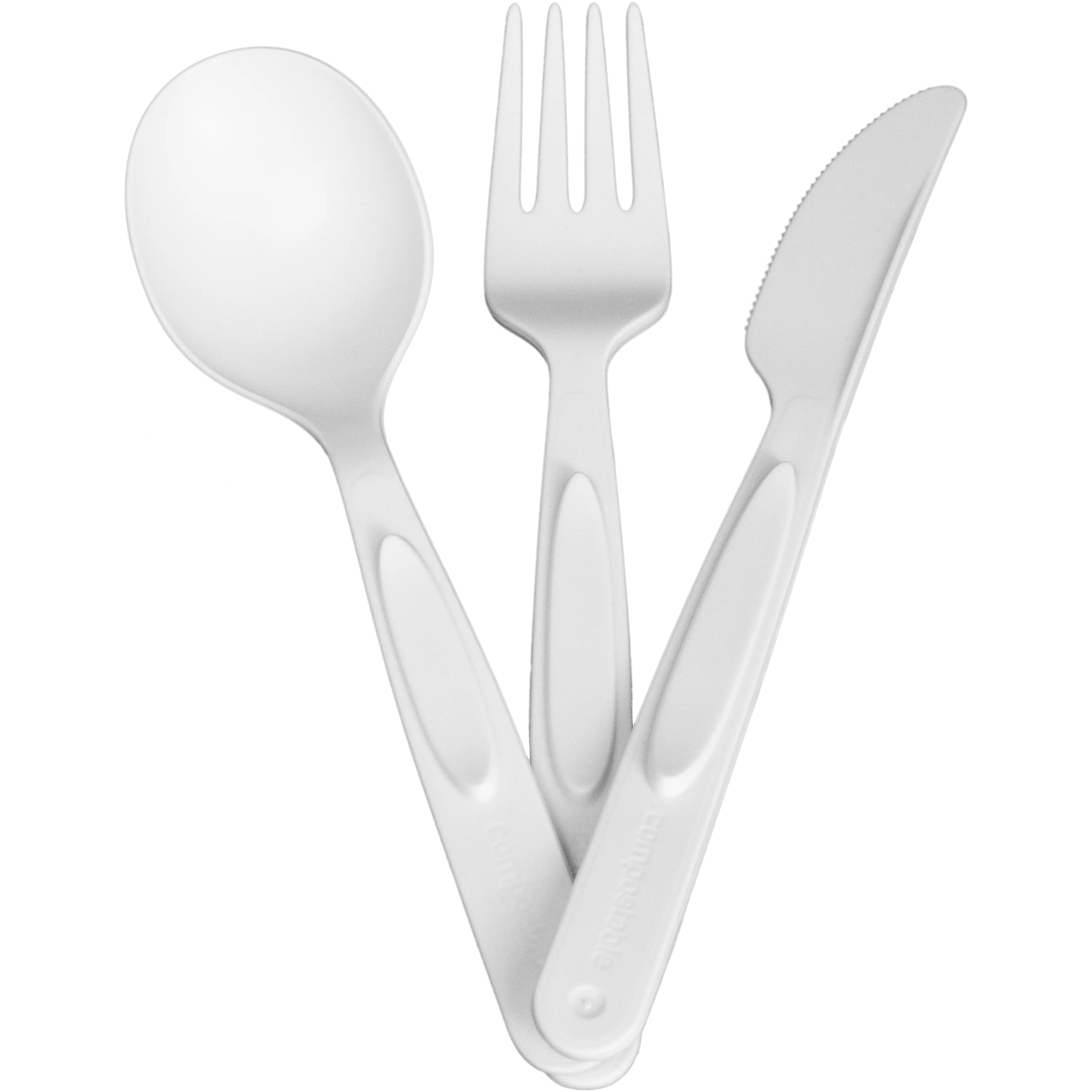 beyondGREEN Plant-Based Disposable Cutlery Utensils – 70 Spoons, 70 Forks, 70 Knives (210 total) - Unwrapped