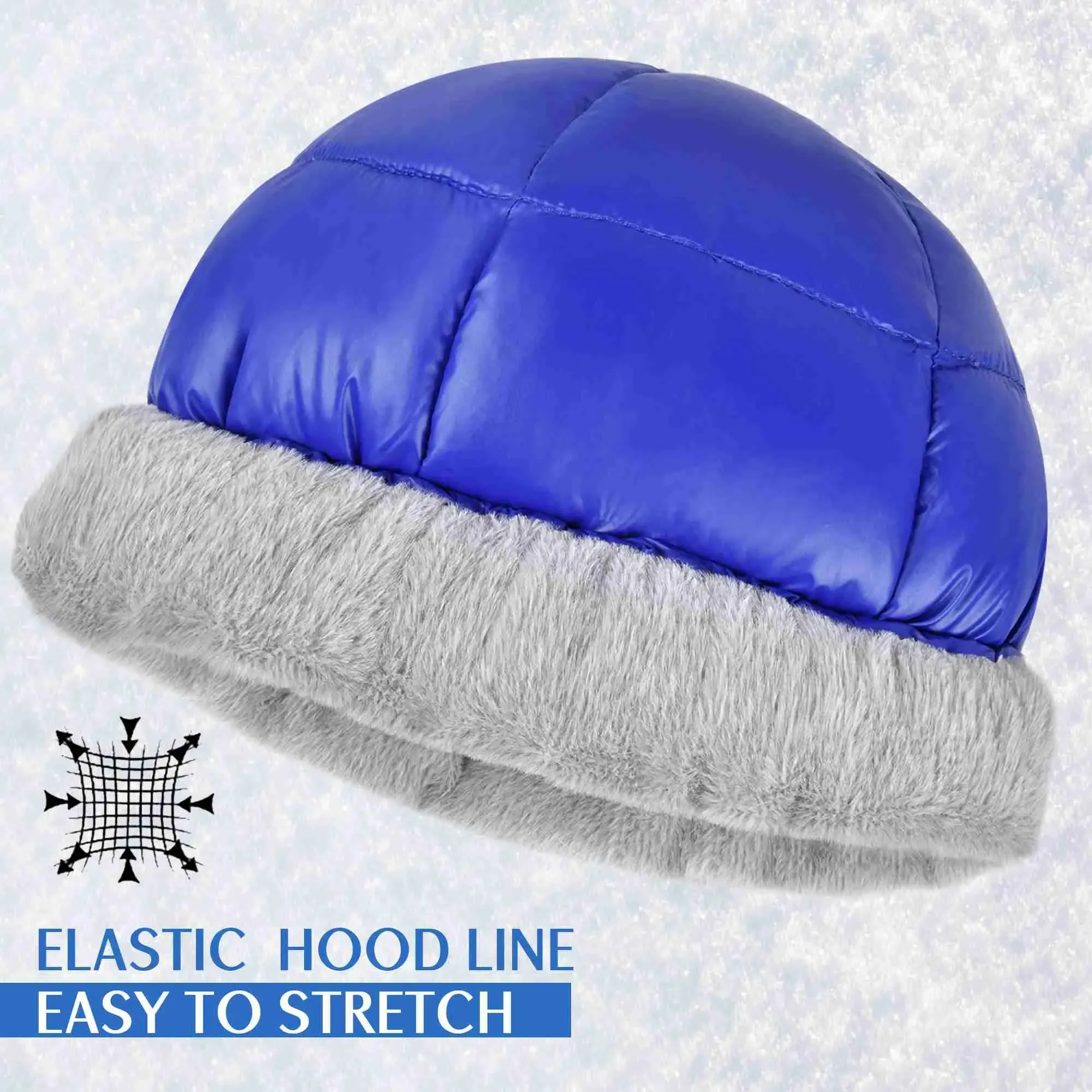 Botack Down Hat Warm Soft Fleece Winter Hat, Waterproof Windproof Ultralight Hat for Extreme Cold Weather Skiing Snow Sports