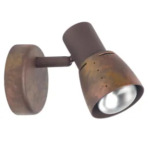 Brilliant 1 Light 40W Lava Wall Spotlight - Old Copper | 39510/56