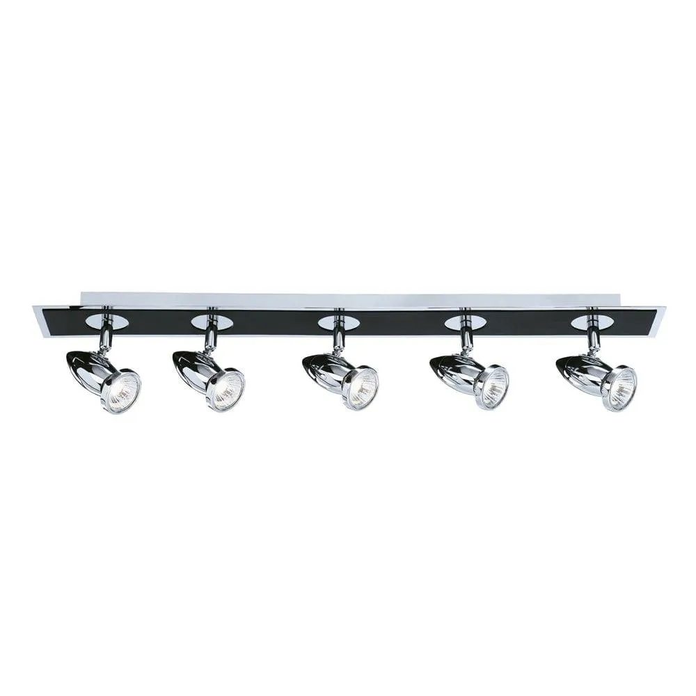 Comet 5 Light Bar Chrome & Black Adjustable Spotlights