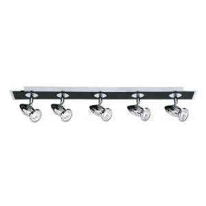 Comet 5 Light Bar Chrome & Black Adjustable Spotlights