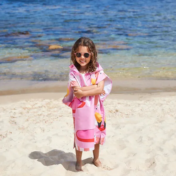 Dock & Bay Kids Poncho - Flamboyant Flamingos