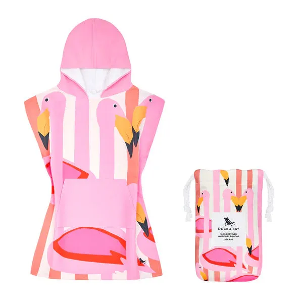 Dock & Bay Kids Poncho - Flamboyant Flamingos