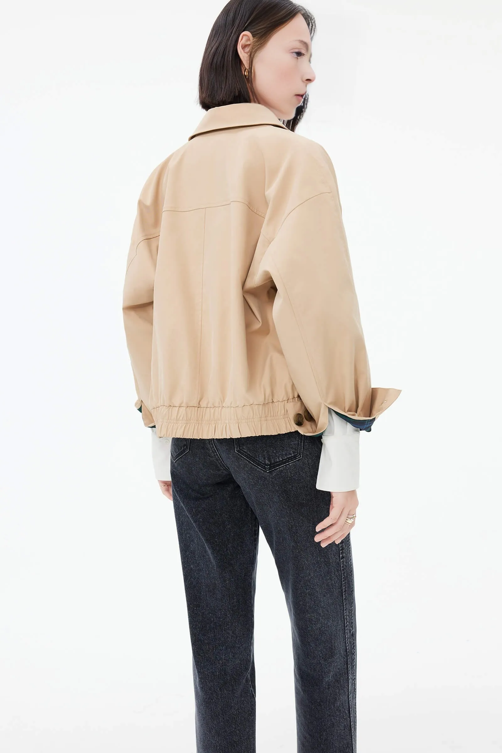 Double-Wear Stand Collar Jacket