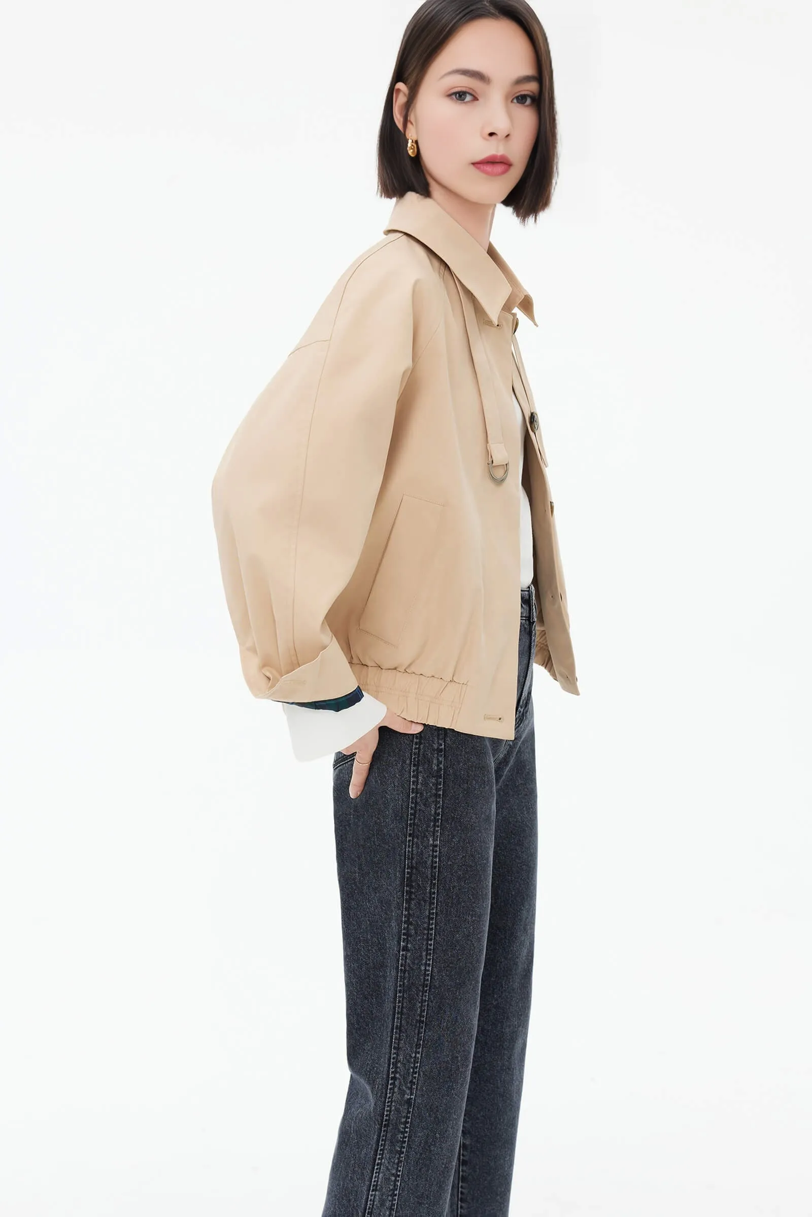 Double-Wear Stand Collar Jacket