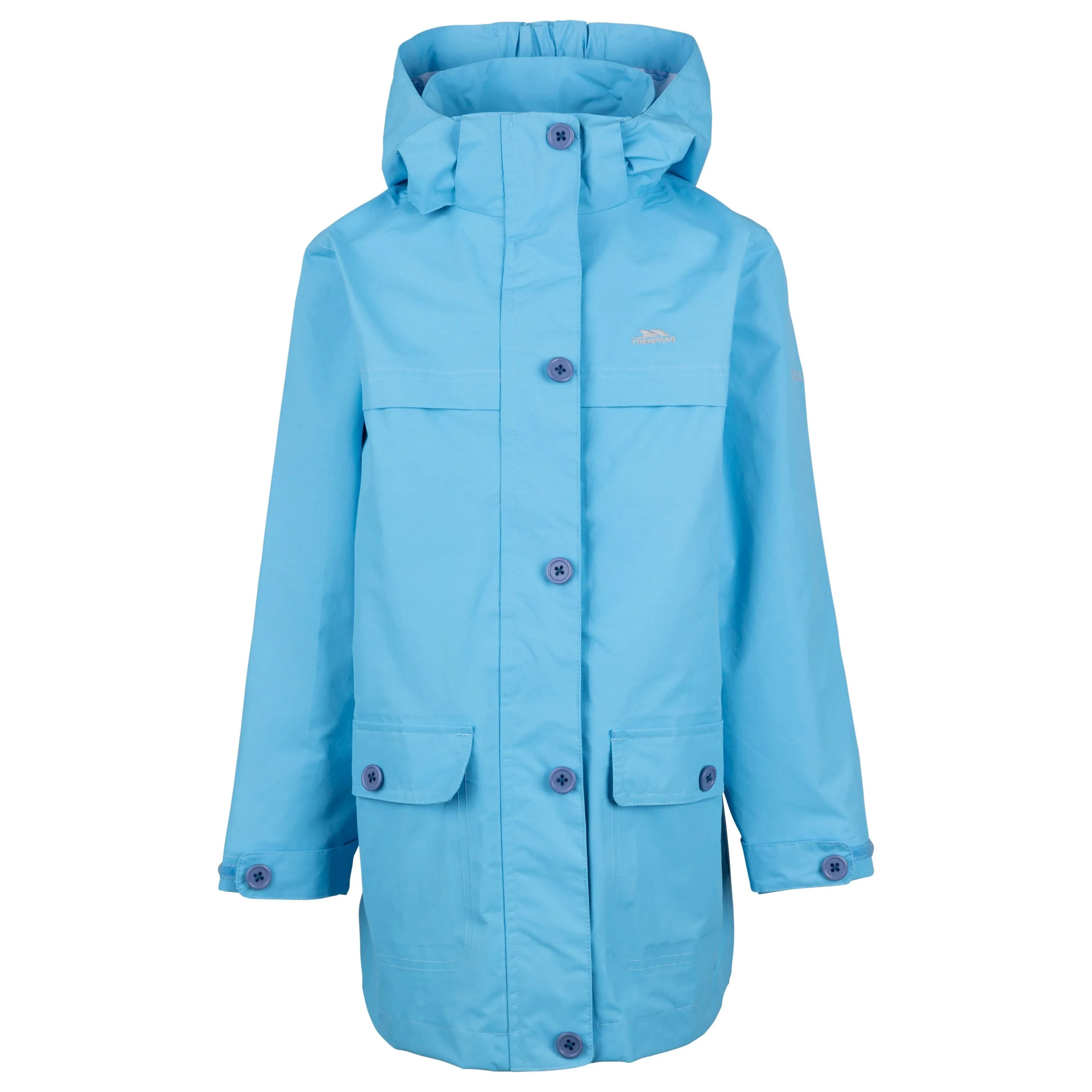 Fairly Girls Unpadded Lined Waterproof Jacket in Blue Sky