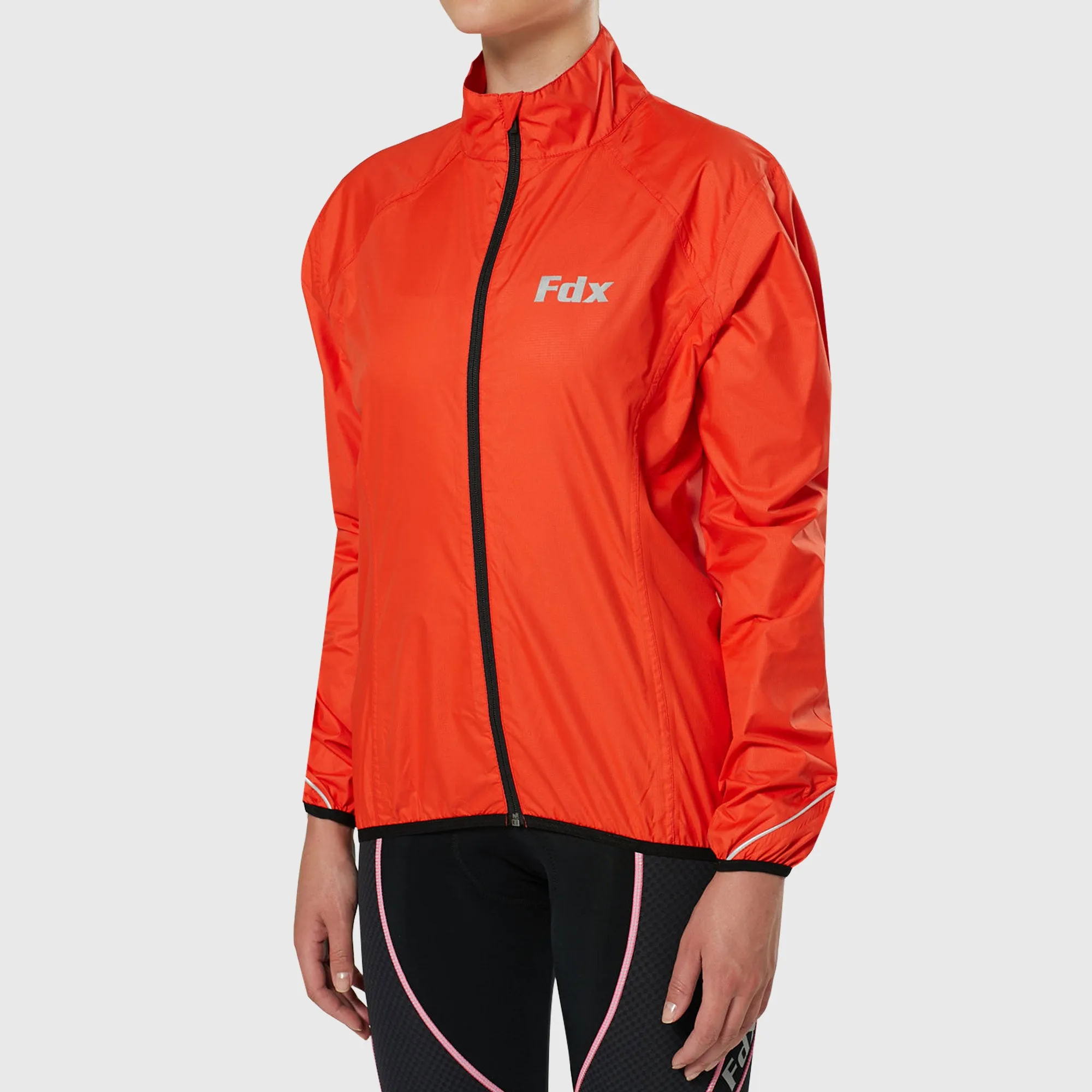 Fdx J20 Red Women's & Girl's Windproof & Waterproof Cycling Jacket