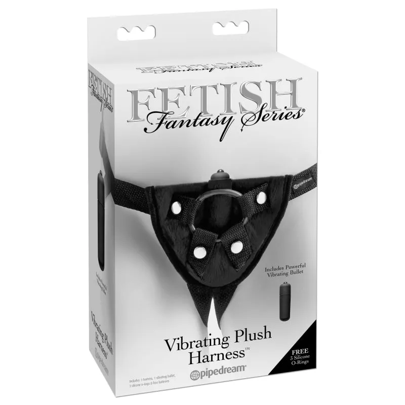 Fetish Fantasy Series Vibrating Plush Harness - Black