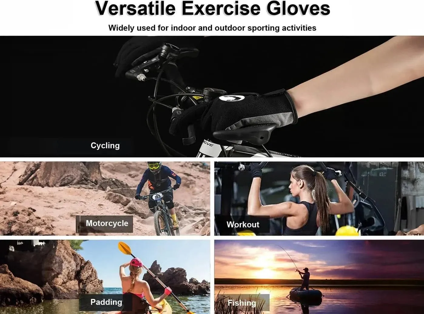 FitVille UV Protection Cycling Gloves