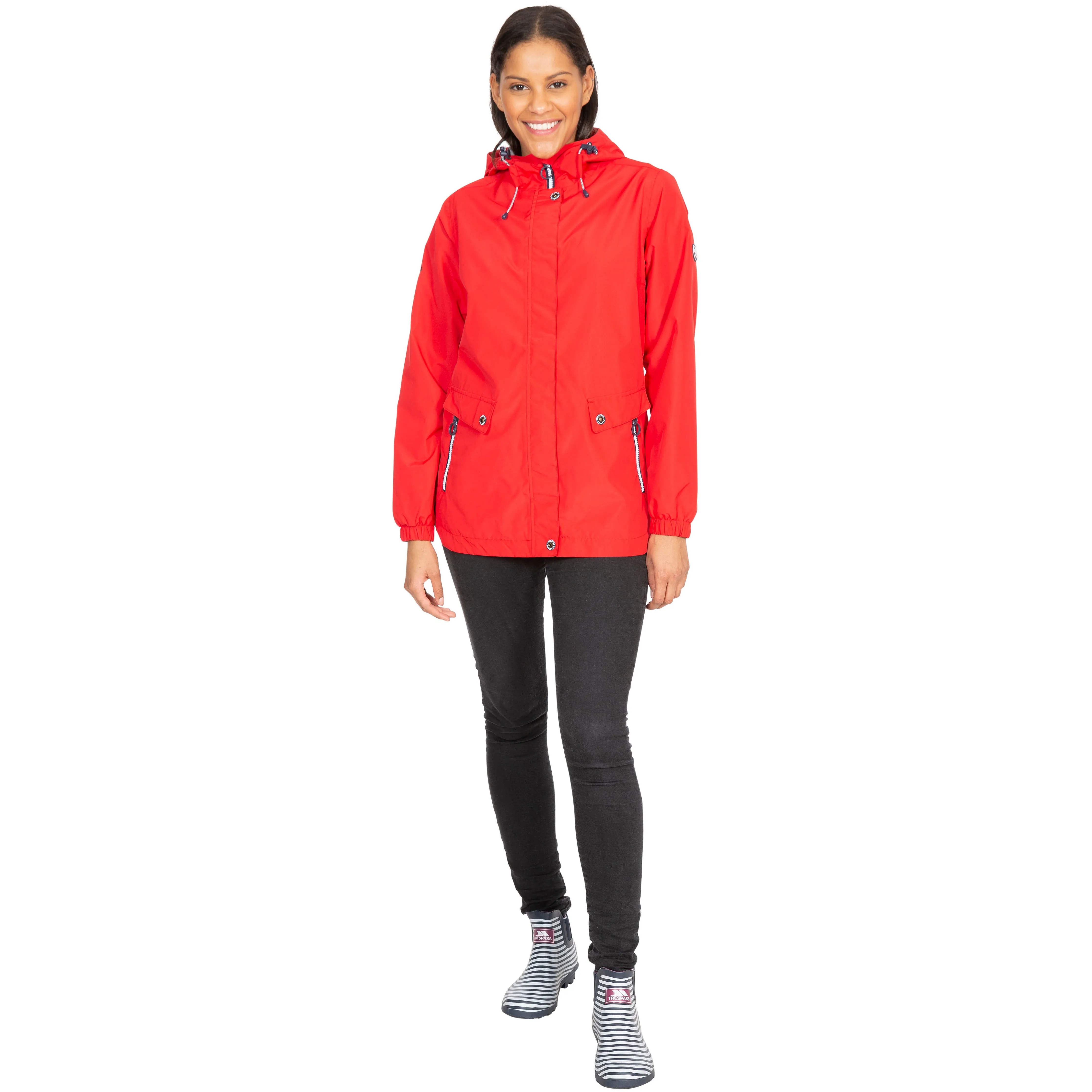 Flourish Womens Unpadded Waterproof Jacket in Hibiscus Red