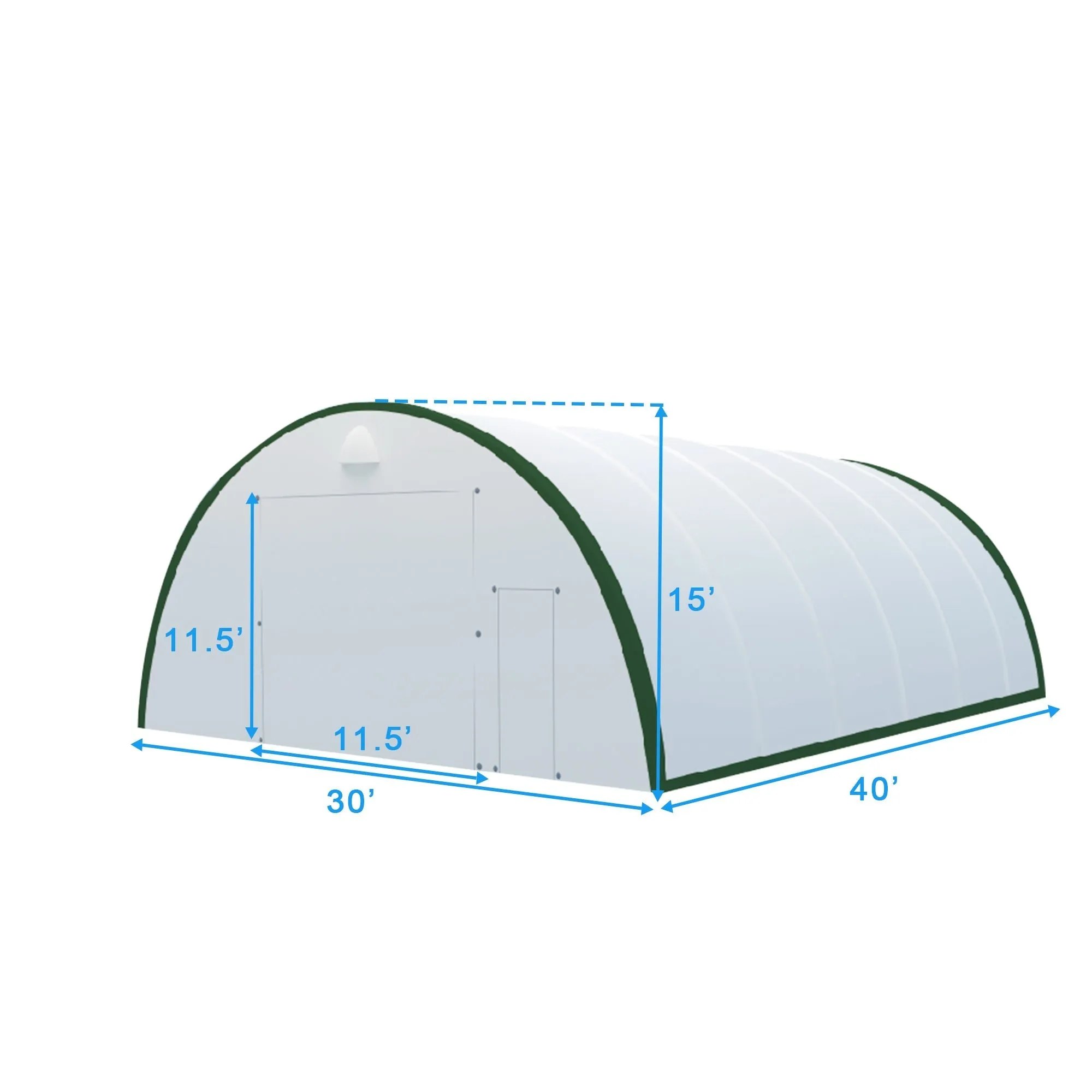 Gold Mountain Single Truss Arch Storage Shelter W30'xL40'xH15' SS000132