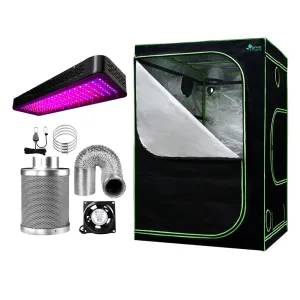 Green Fingers Grow Tent 2000W LED Grow Light 150X150X200cm Mylar 6" Ventilation