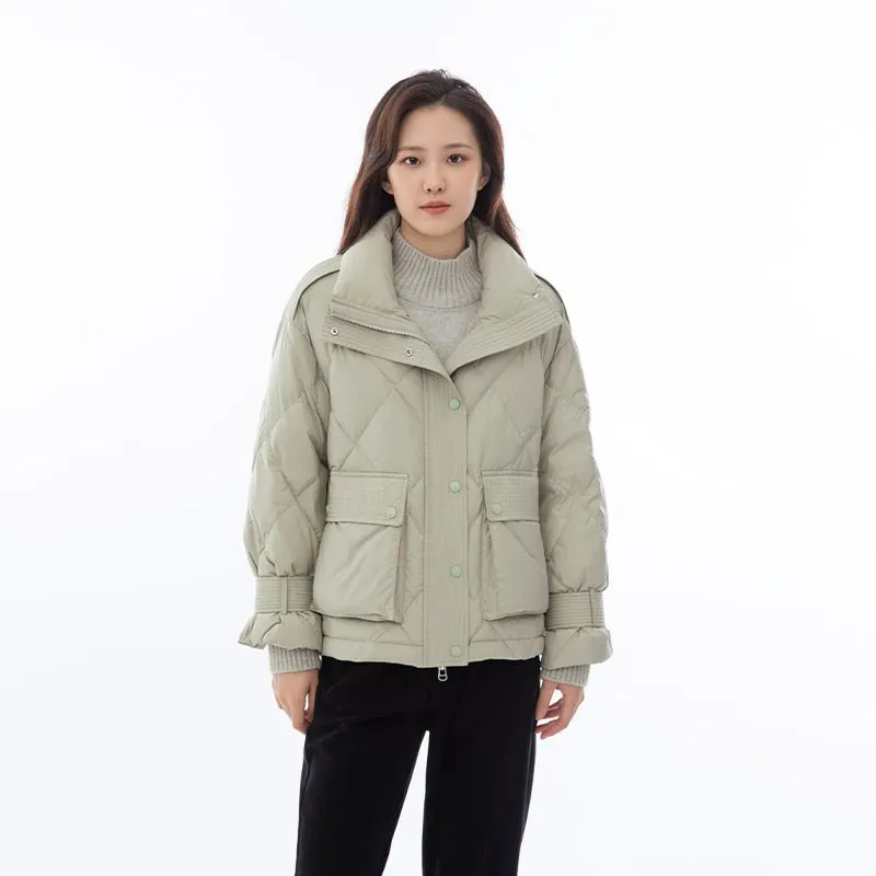 Grey Green Short Down Jacket