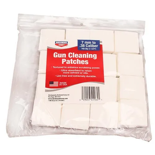 Gun Cleaning Patches - 1 3-4" Square 7mm-38 Caliber (Per 750)