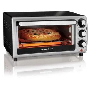 Hamilton Beach 4 Slice Toaster Oven, Silver