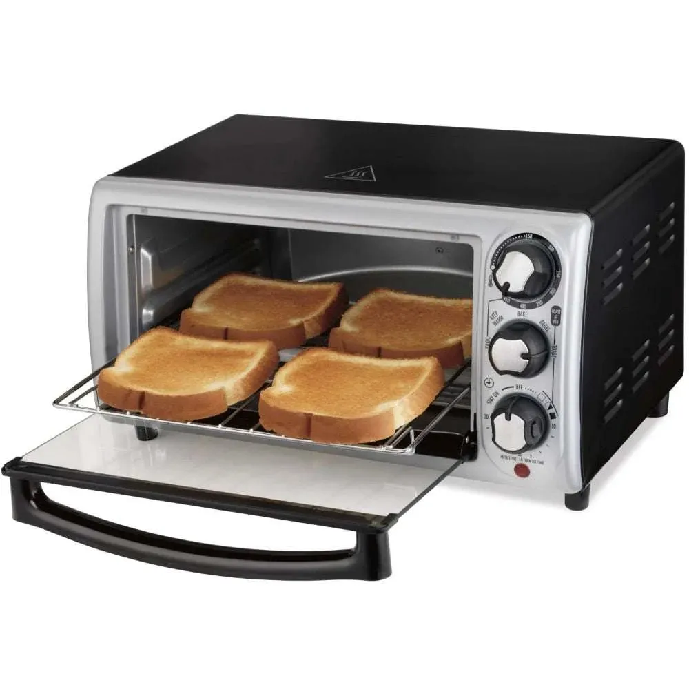 Hamilton Beach 4 Slice Toaster Oven, Silver