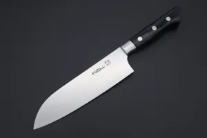 Hattori Forums FH Series FH-4D Santoku 170mm (6.6inch, ”Black Space"Corian® Handle)