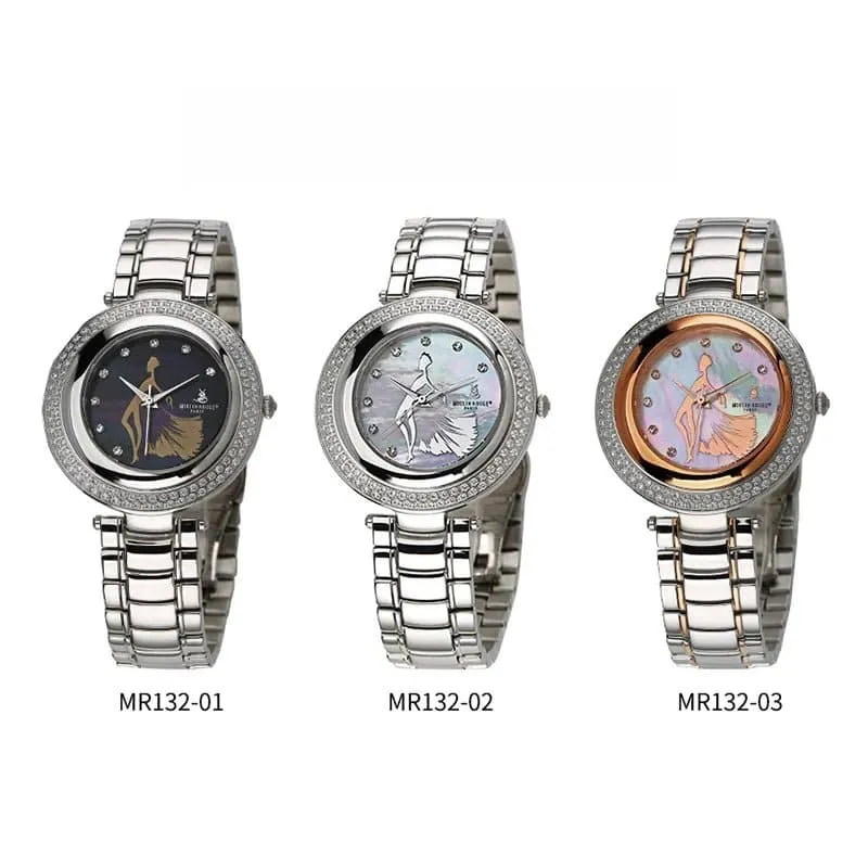 High-Quality Women's Quartz Watch with Sapphire Crystal and Stainless Steel Band