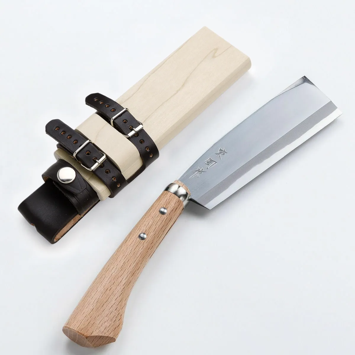 HONMAMON "AZUMASYUSAKU" Top Level Polished Japanese Hatchet / Machete Aogami Steel, 120mm~240mm Double edge (NATA)