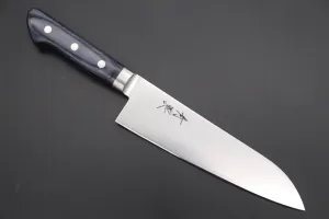 JCK Natures Blue Clouds AUS-8 Basic Series BCAP-3 Santoku 180mm (7 inch, Royal Blue-Purple Pakka Wood Handle)