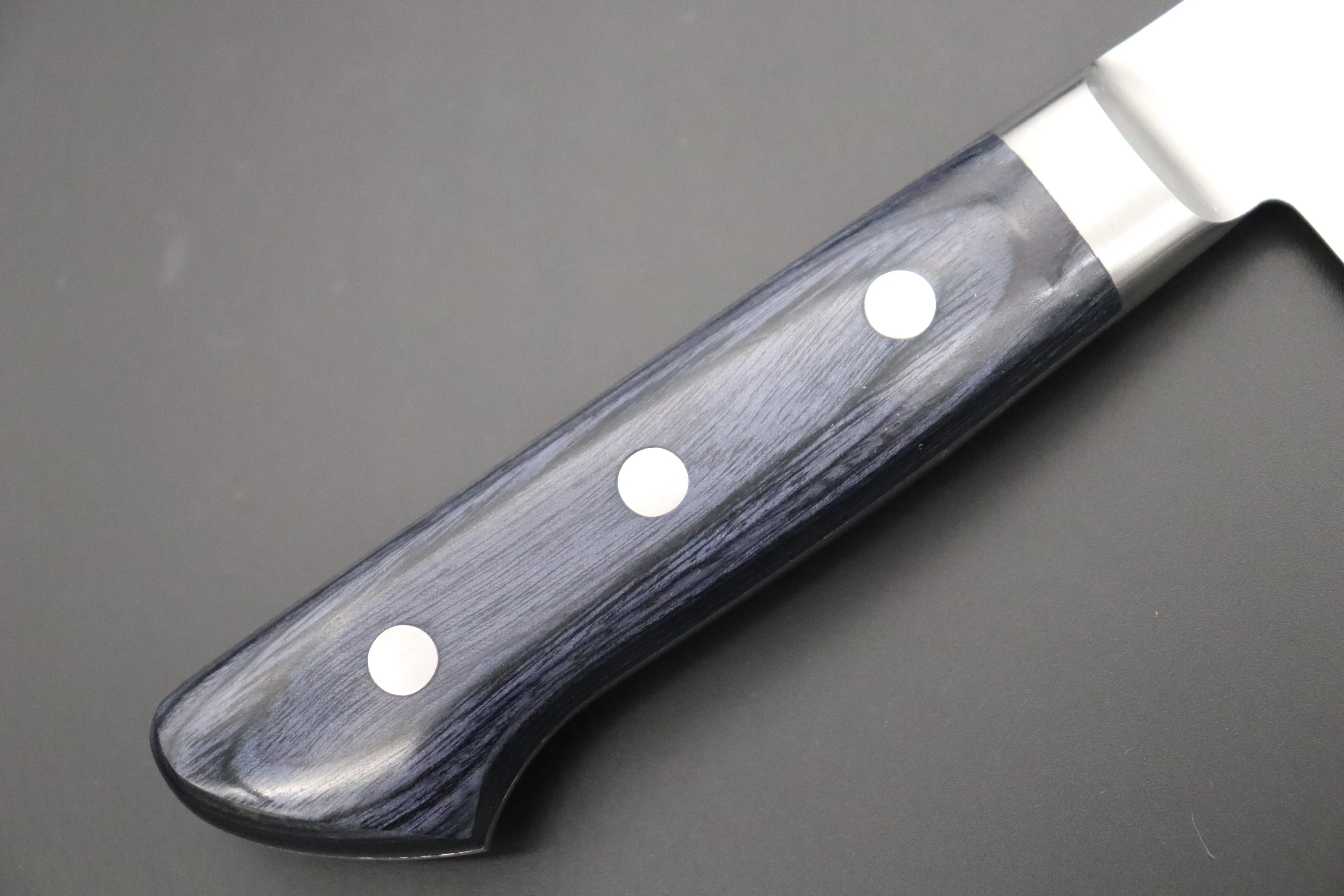 JCK Natures Blue Clouds AUS-8 Basic Series BCAP-3 Santoku 180mm (7 inch, Royal Blue-Purple Pakka Wood Handle)