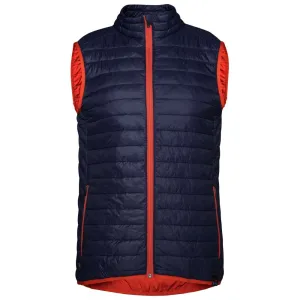 Mens Merino Wool Insulated Gilet (Navy/Orange)