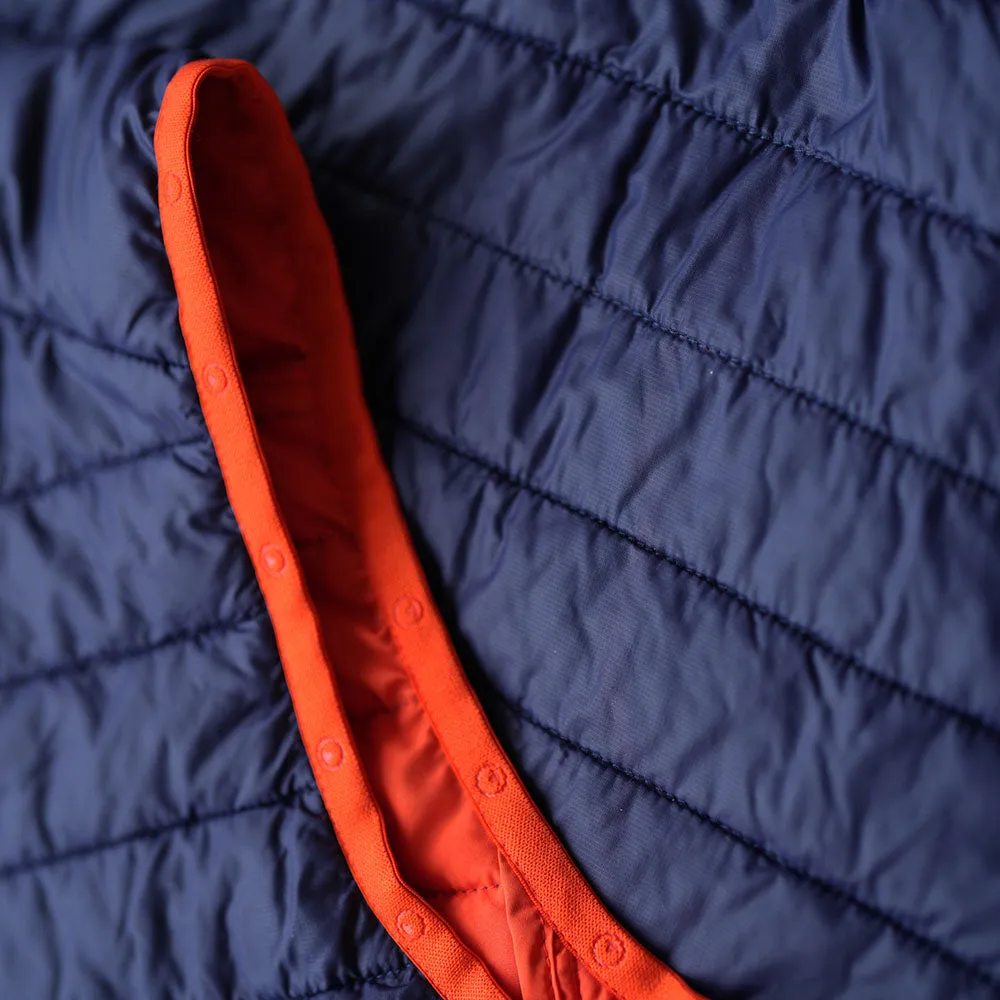 Mens Merino Wool Insulated Gilet (Navy/Orange)