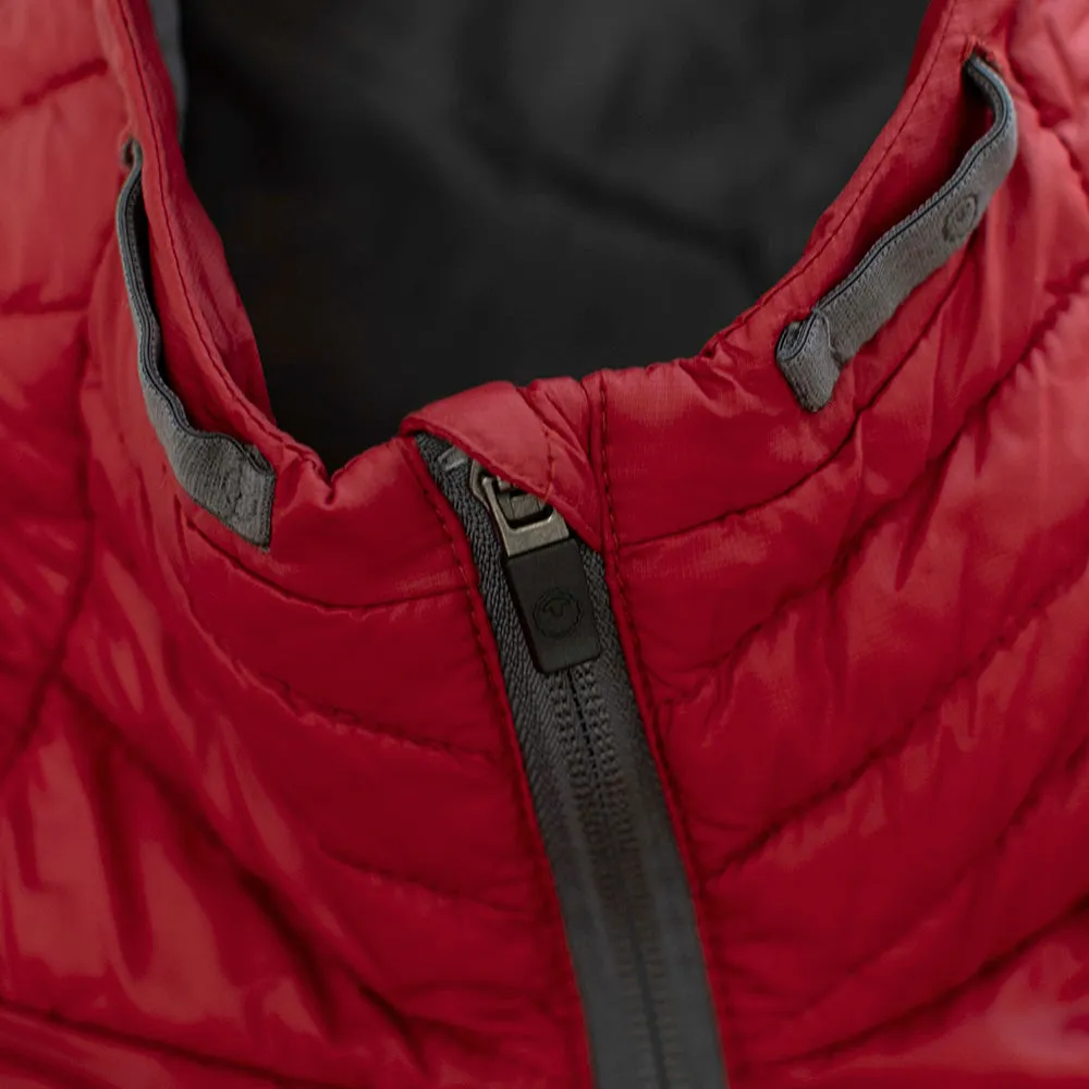 Mens Merino Wool Insulated Jacket (Red/Smoke)