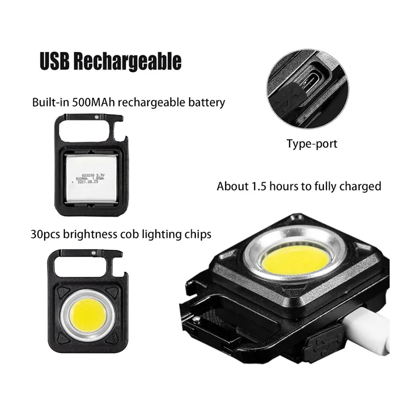 Multifunctional Rechargeable Mini Keychain Torch Q-D912