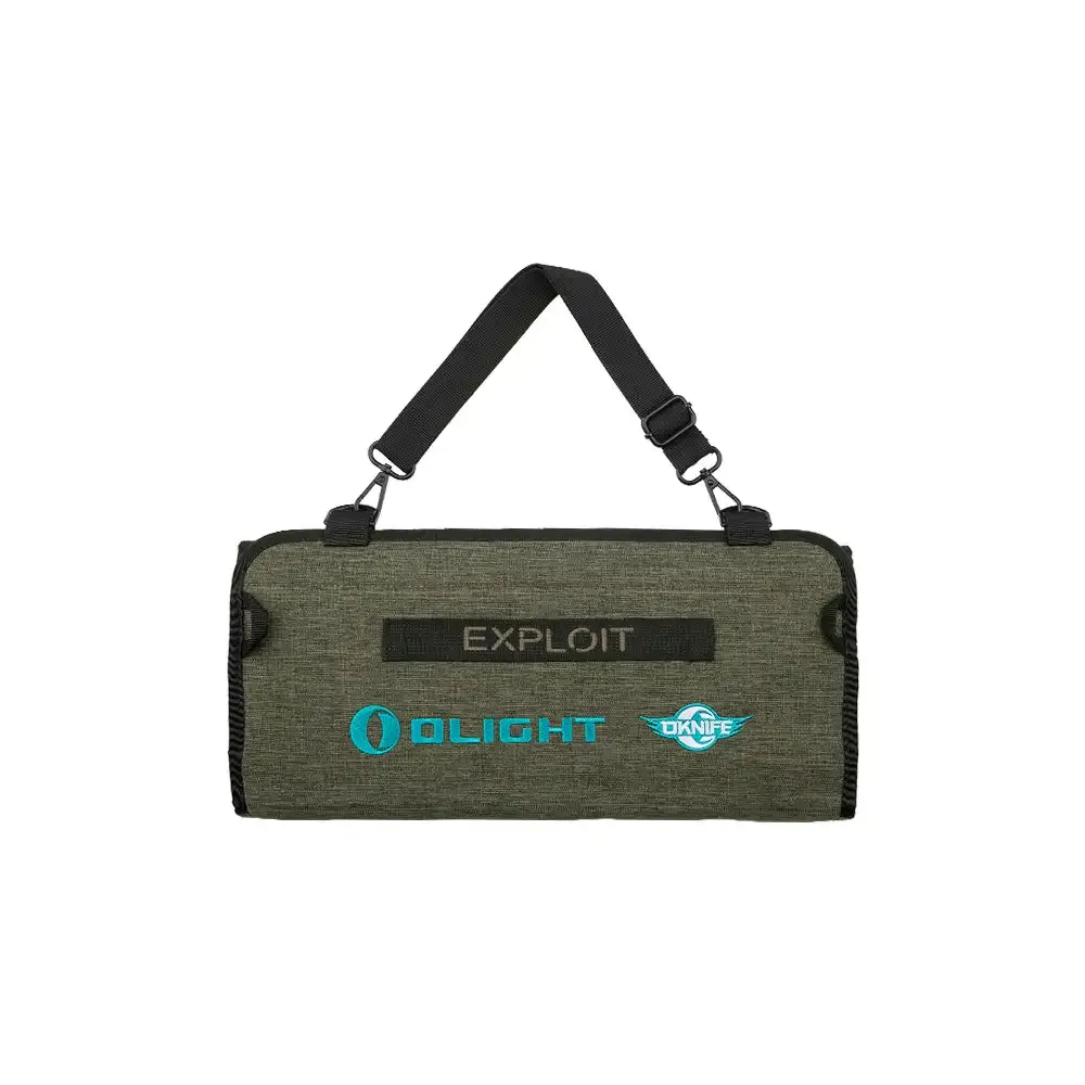 Olight Exploit Versatile Multifunctional Tool Roll Bag in OD Green - Durable, Portable, and Organized Storage Solution for Tools and Accessories