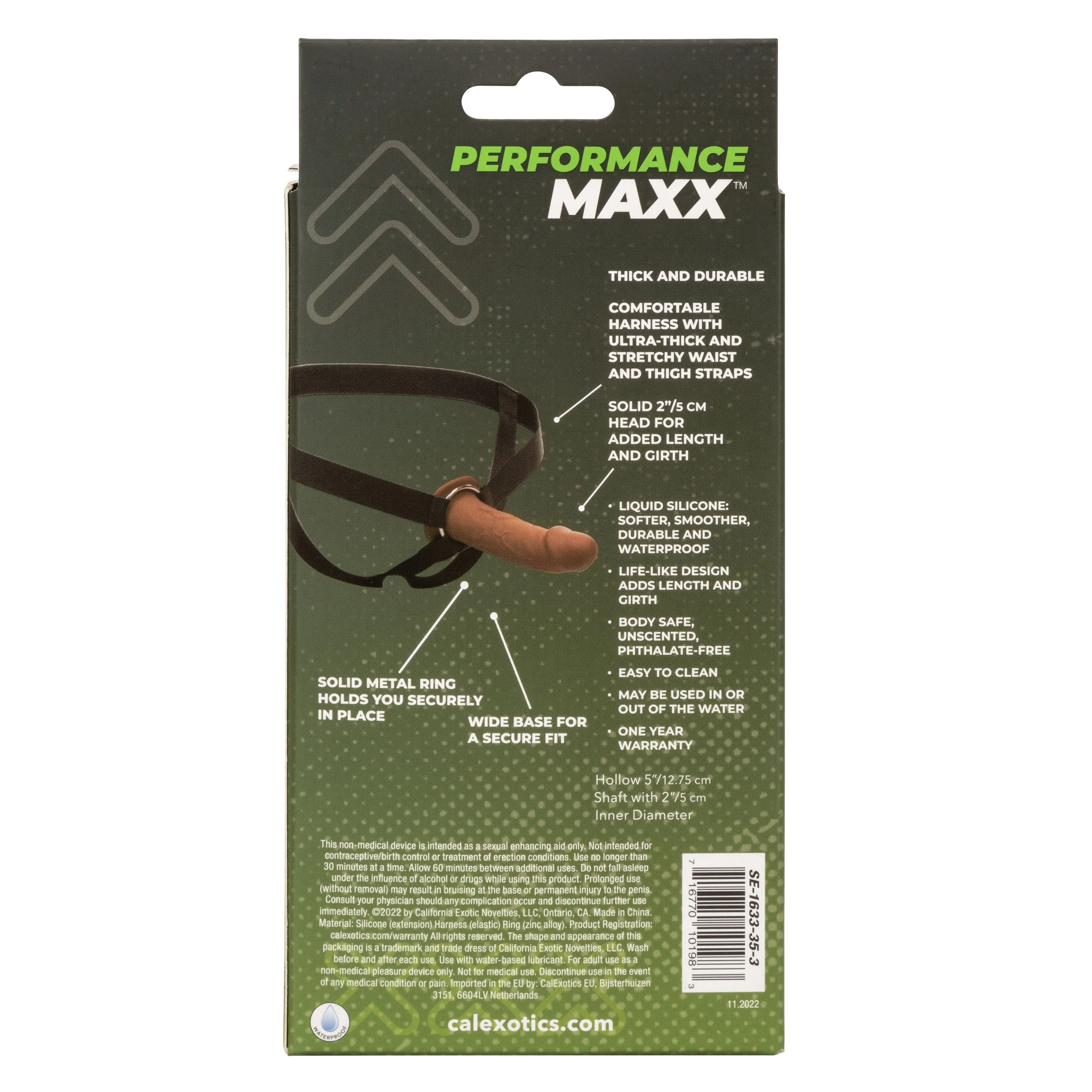 Performance Maxx Life-Like Extension With Harness  - Brown