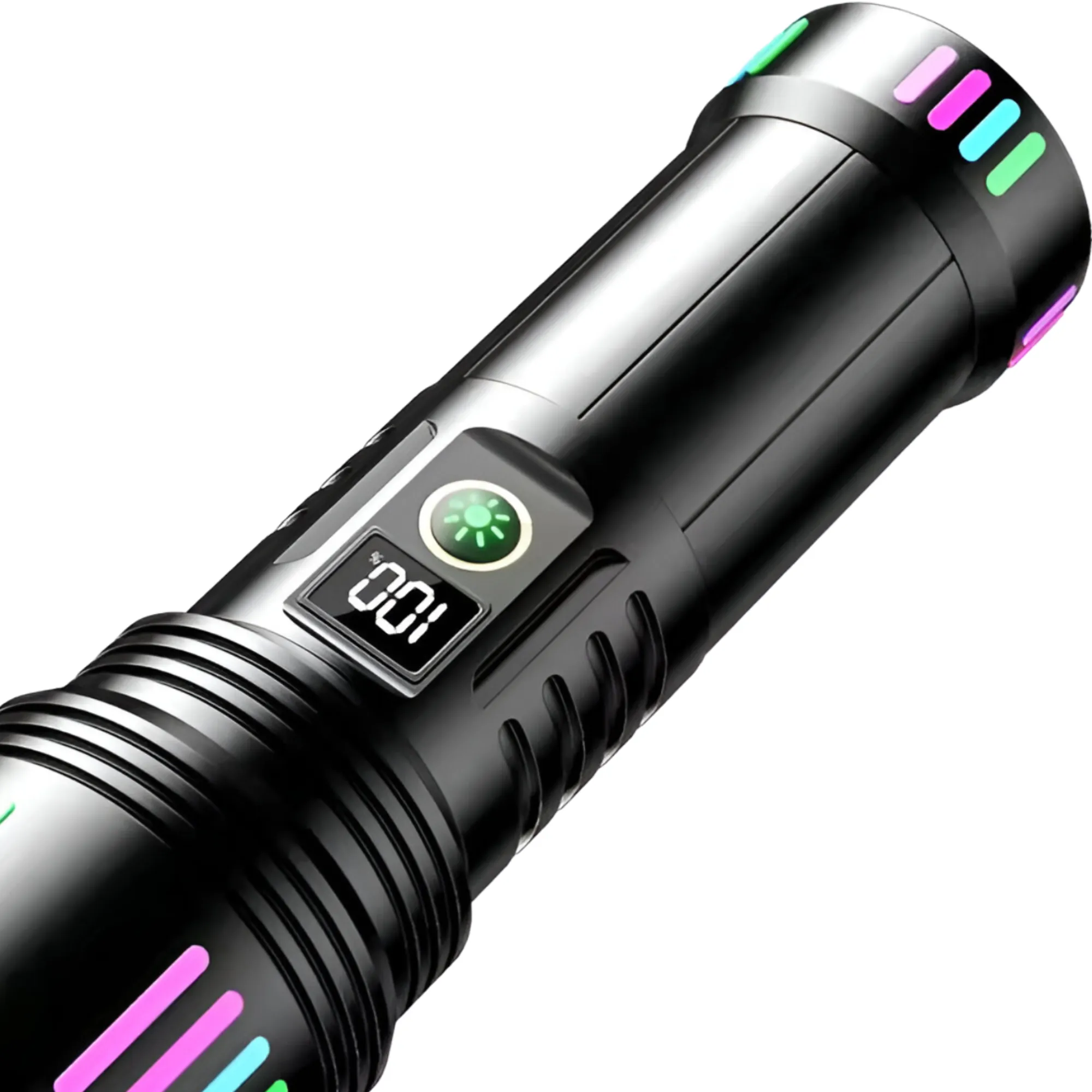 Portable Rechargeable Led Aluminum Alloy Flashlight With Digital Display Q-St80