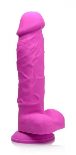 Premium 7-Inch Pink Silicone Dildo with Balls - Power Pecker