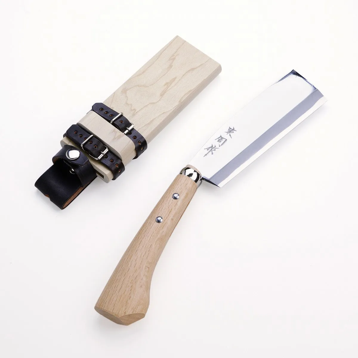 "AZUMASYUSAKU" Top Level Polished Japanese Hatchet / Machete Aogami Steel, Single edge Right Hander 120mm-240mm (NATA)