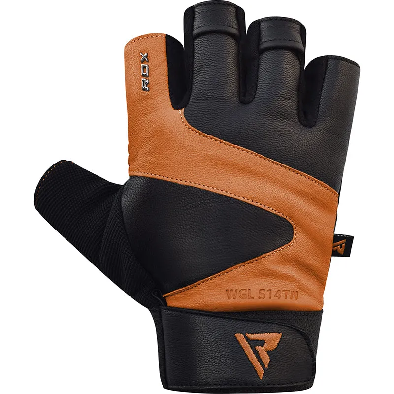 RDX S14 Leather Gym Gloves