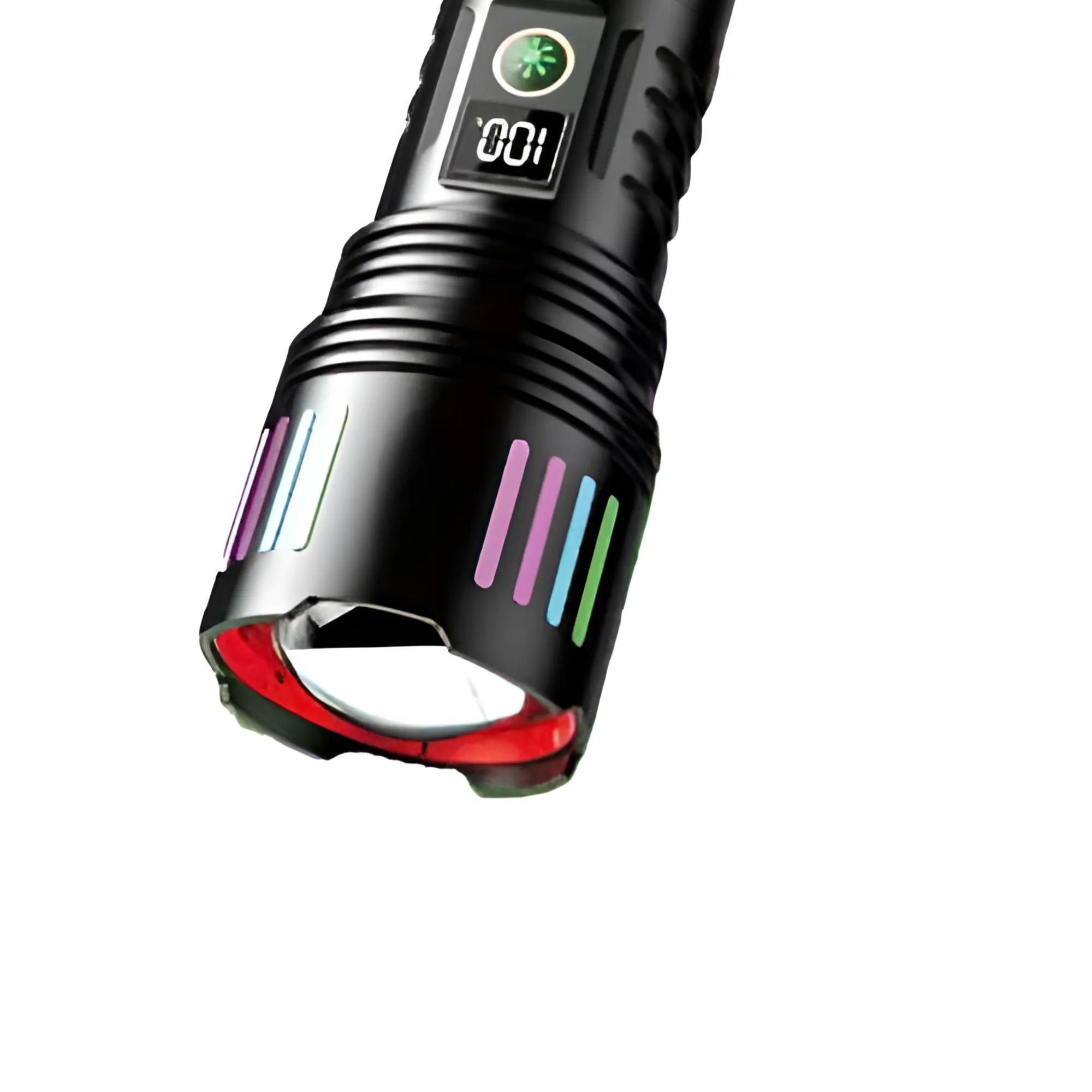 Rechargeable Led Aluminum Alloy Flashlight With Fluorescent Digital Display L660